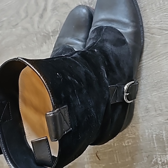 Authentic Loubetin boots in black suede and leather - Picture 2 of 4